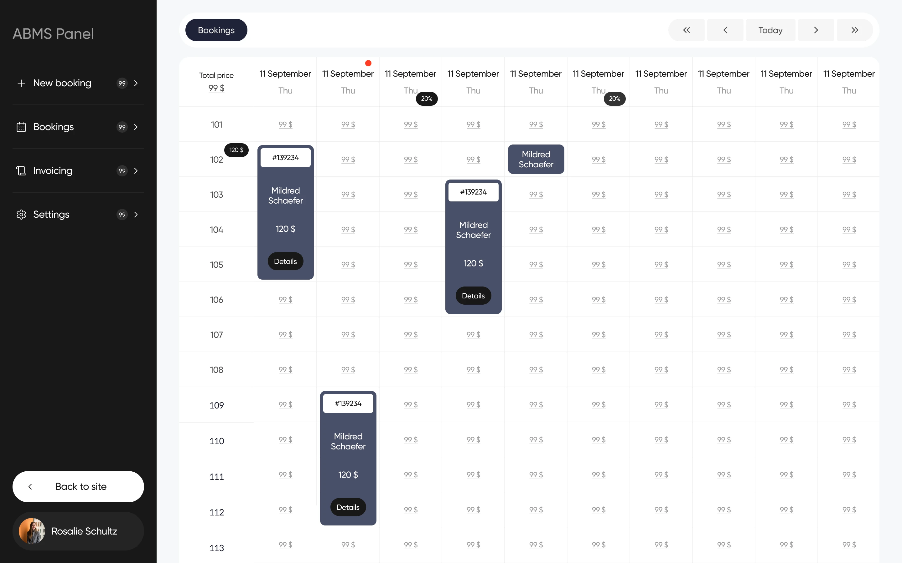 booking-system-snapshot